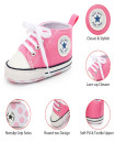 First Walker Canvas shoes crib Baby High Top Ankle shoes Girl Pink